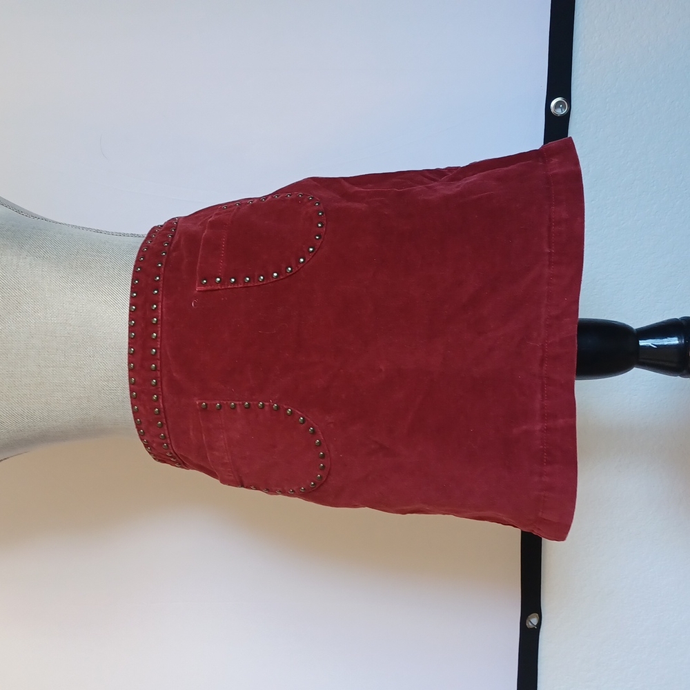 Burgendy Velvet skirt